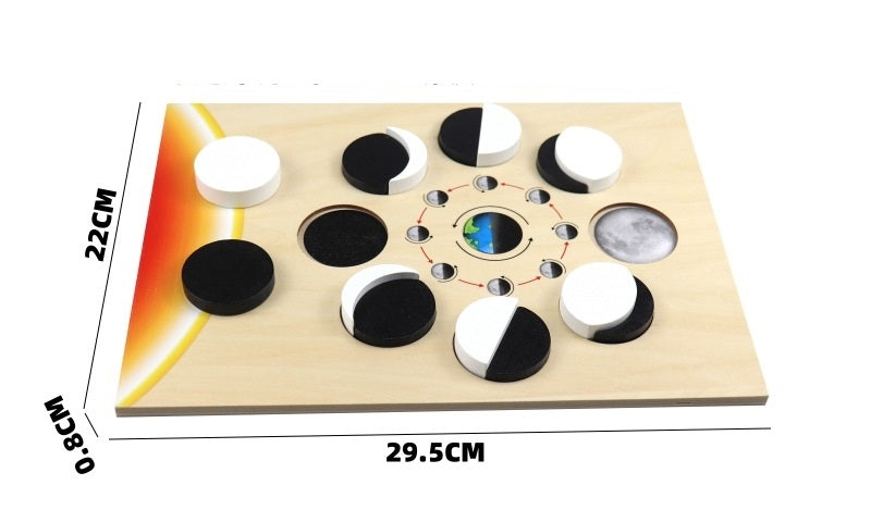 Puzles de las Fases de la Luna del Ciclo Lunar de Montessori para Niños Juguete Educativo