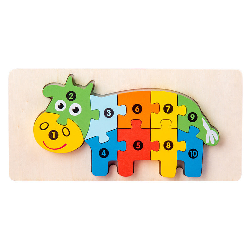 Paquete de 4 rompecabezas Montessori - Set de rompecabezas de madera ecológicos n.º 9