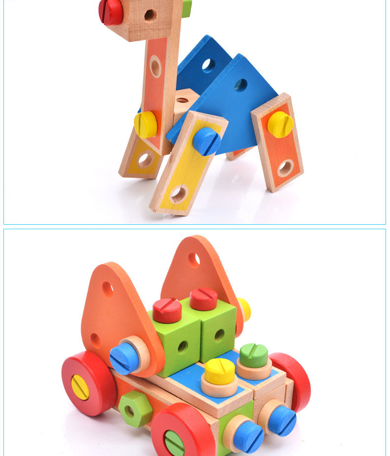 Juego de construcción de 70 piezas de bloques de madera, los mejores juguetes de construcción abierta para niños