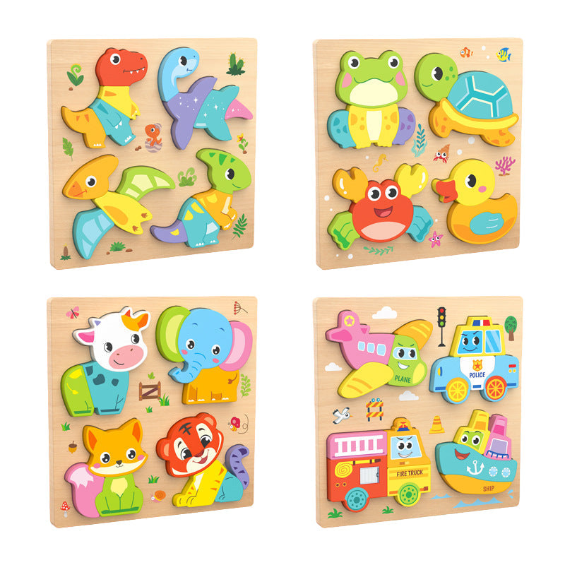 Puzle Montessori de madera con piezas grandes
