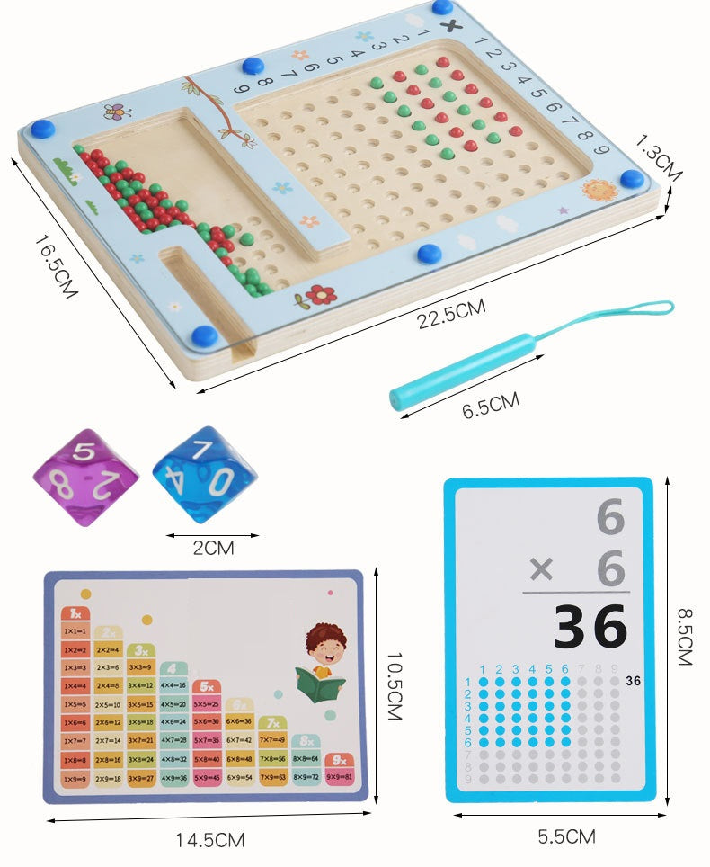 Tablero Magnético de Perlas Montessori para Multiplicar