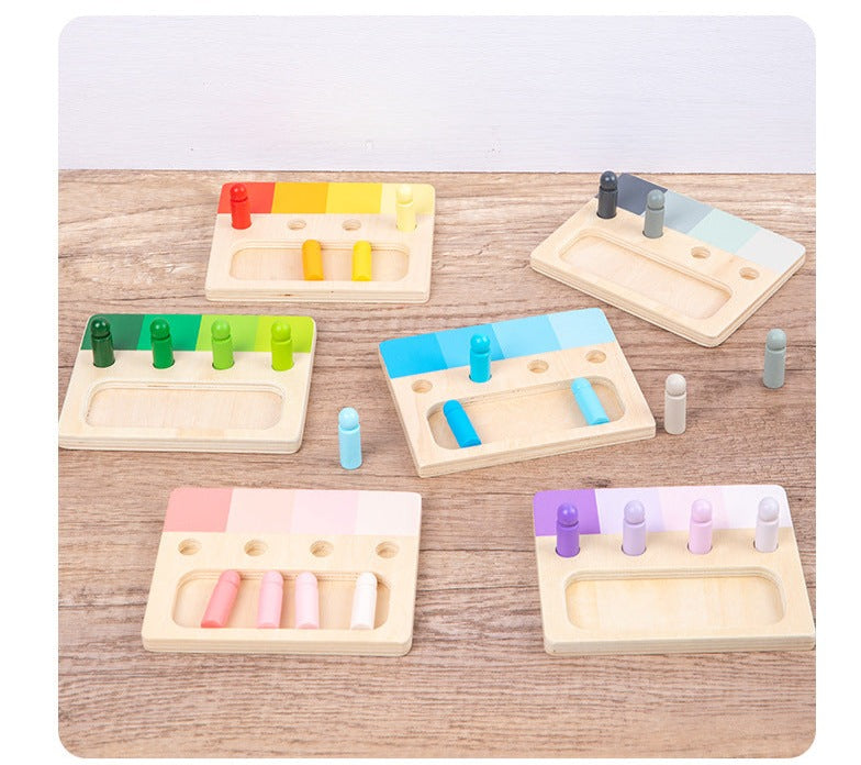 Jouet Sensoriel Visuel Montessori : Tâche de Tri par Ressemblance de Couleurs (6 Couleurs)