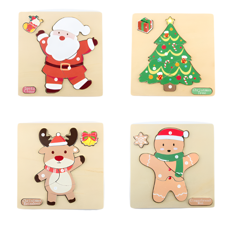 Puzle Montessori de Navidad