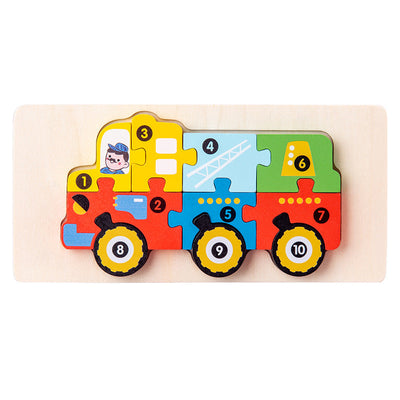 Lot de 4 puzzles Montessori – Ensemble de puzzles en bois écologiques n°9