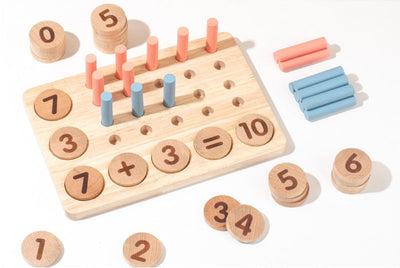 Planche de bâtonnets Montessori pour l'apprentissage des chiffres et du comptage