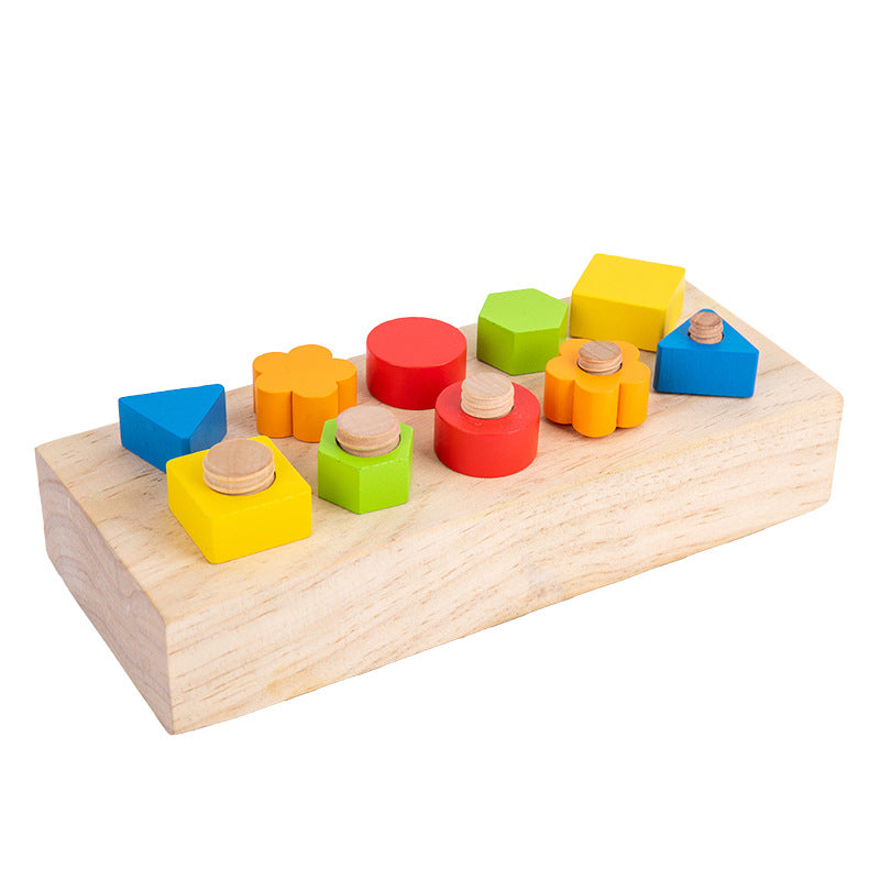 Jouet Montessori en bois avec vis, écrous et boulons, tableau d'activités