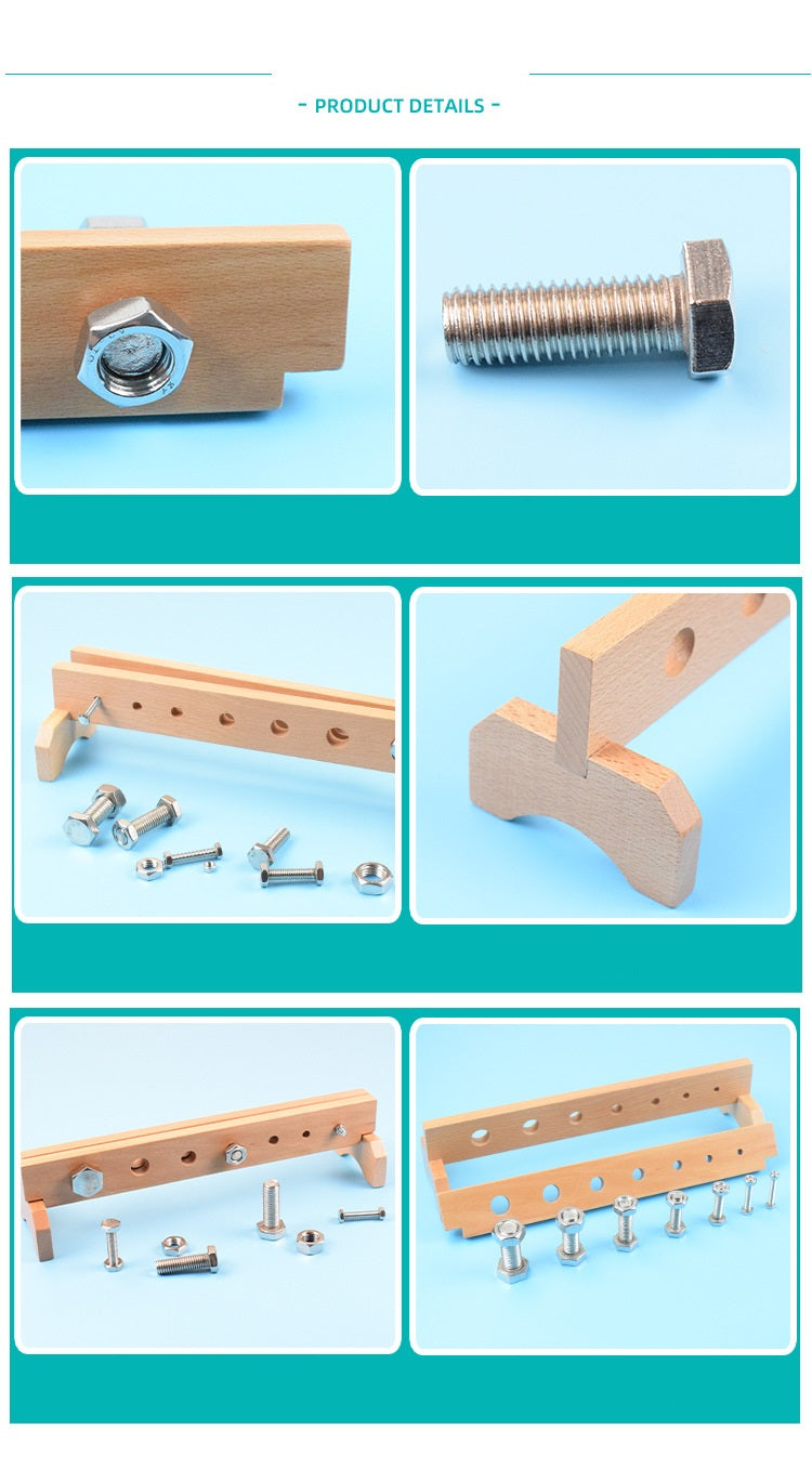 Tablero Montessori de tornillos y tuercas estilo B
