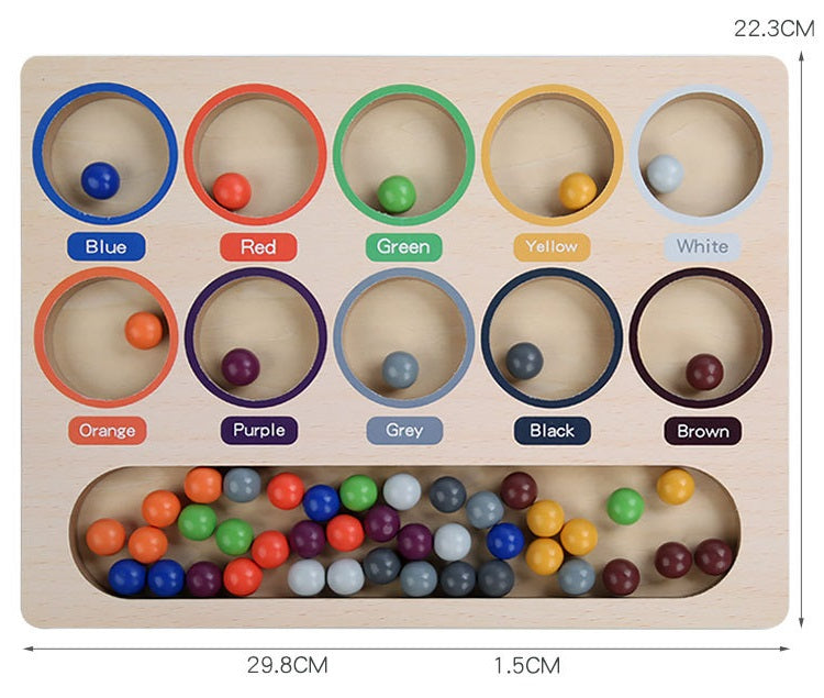 Activité de transfert de pinces de tri de perles de couleur Montessori