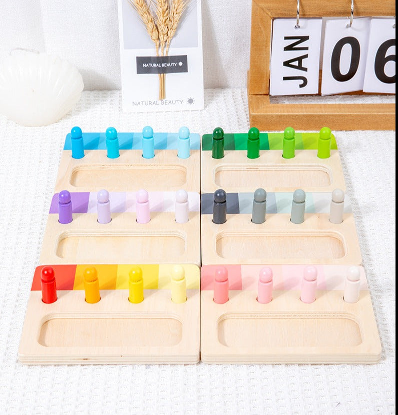 Jouet Sensoriel Visuel Montessori : Tâche de Tri par Ressemblance de Couleurs (6 Couleurs)