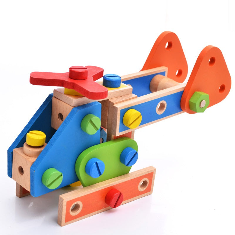 Juego de construcción de 70 piezas de bloques de madera, los mejores juguetes de construcción abierta para niños