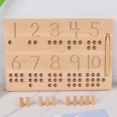Tableros Montessori de clavijas para contar números con bolígrafo trazador