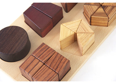 Juego de Juguetes Educativos de Madera Natural Premium