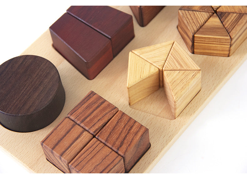 Juego de Juguetes Educativos de Madera Natural Premium
