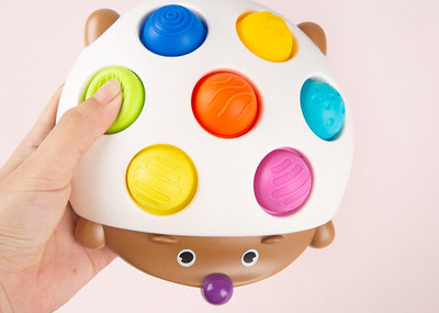 Jouet sensoriel en silicone à retourner, Pop Push Popper Fidget (hérisson)