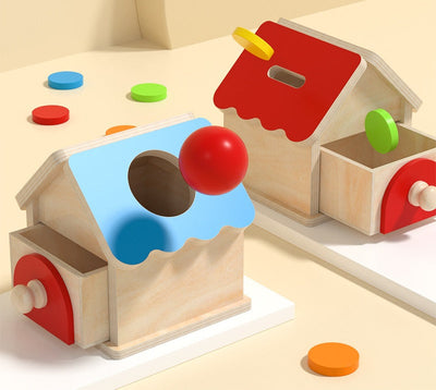 Cajón de monedas y pelotas Montessori 2 en 1