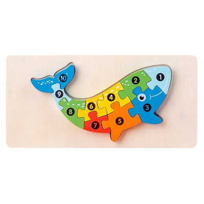 Lot de 4 puzzles Montessori – Ensemble de puzzles en bois respectueux de l'environnement #10