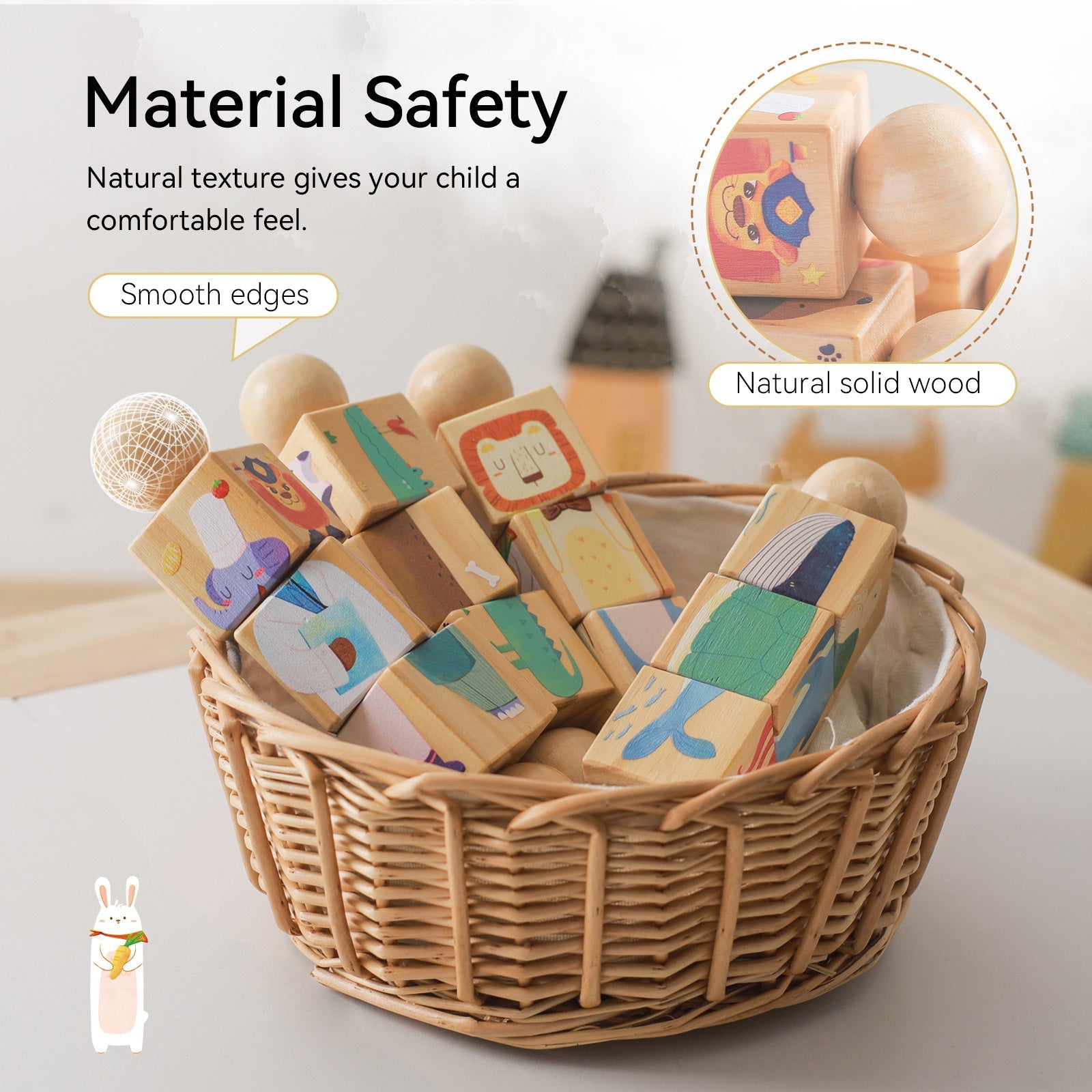 Montessori Wooden Rotating Puzzle
