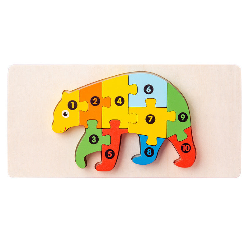 Rompecabezas Montessori paquete de 4 - Set de rompecabezas de madera ecológicos n.º 6