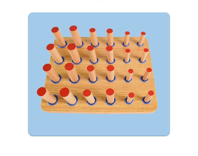 Equipo de terapia de mano extragrande, tablero de clavijas de madera para ejercicios de dedos para mejorar la motricidad fina