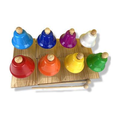 Ensemble de 8 cloches de percussion de luxe pour enfants, instrument de musique, jouet sonore
