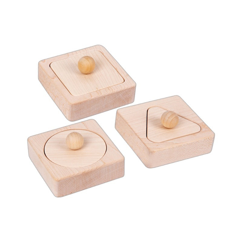 Tablero de reconocimiento de formas de madera para niños pequeños