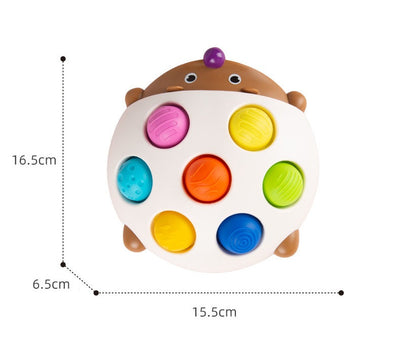 Jouet sensoriel en silicone à retourner, Pop Push Popper Fidget (hérisson)