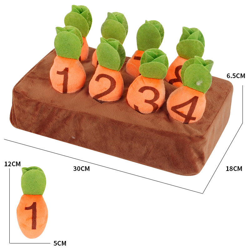 Jouet Montessori d'éveil La Ferme des Carottes en tissu pour tout-petits