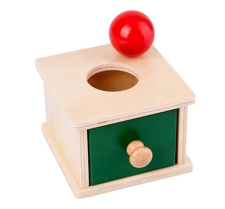 Boîte d'Imbucare Montessori en bois (Pièce de monnaie et balle) - Meilleurs jouets Montessori