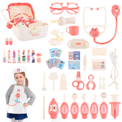 Kit de docteur interactif pour enfants avec lumières et sons : Mallette de jouets médicaux éducatifs avec costumes pour garçons et filles de 3 à 8 ans – Cadeau idéal pour apprendre et jouer