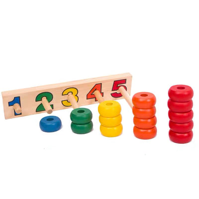 Apilador de Conteo de Madera Montessori con Clasificador de Colores 1-5