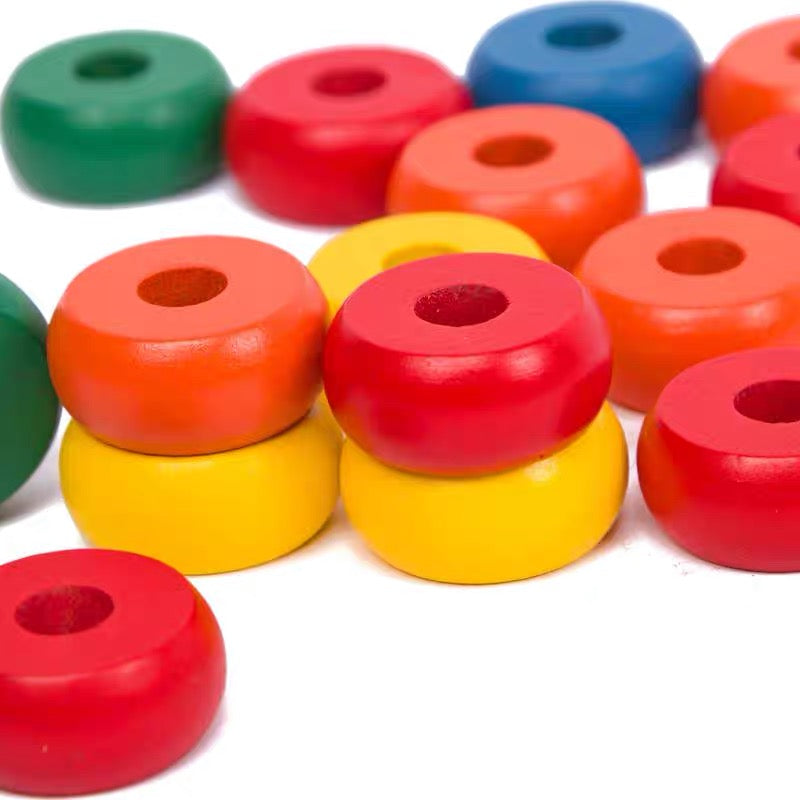 Apilador de Conteo de Madera Montessori con Clasificador de Colores 1-5
