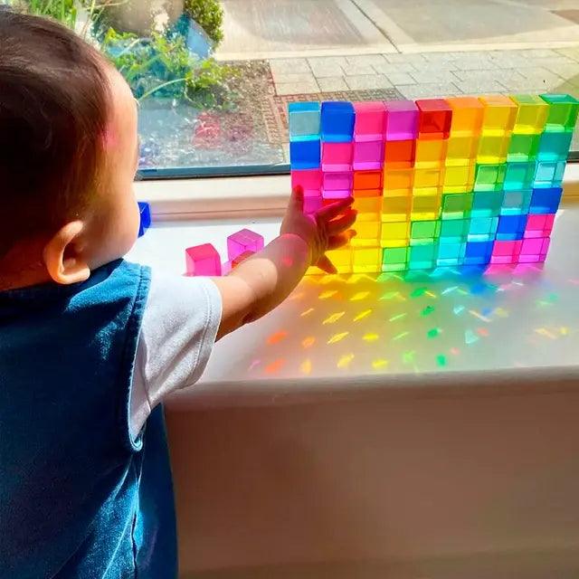 Rainbow Acrylic Sensory Blocks Light Transmitting