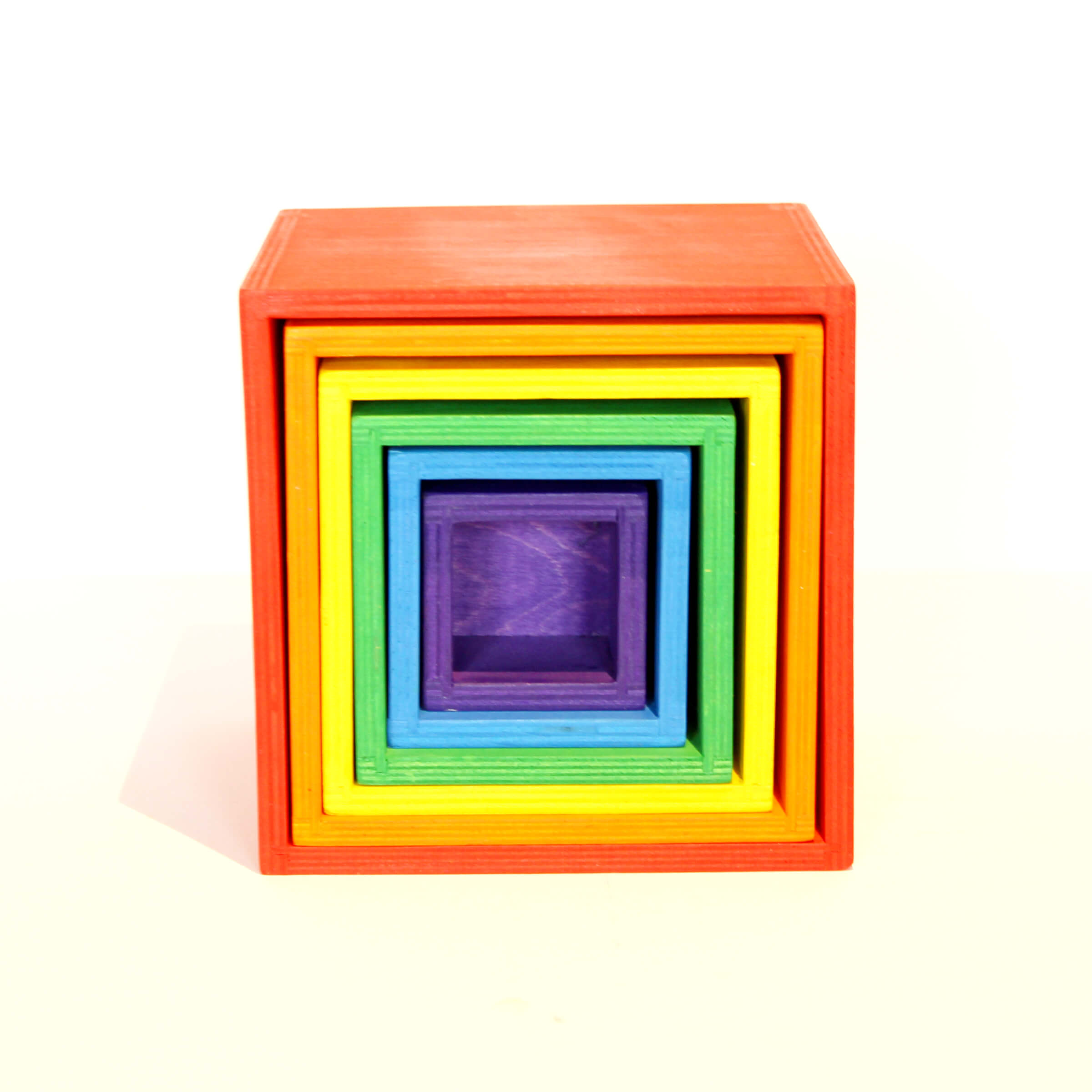 Fidtoy Jouet en bois empilable arc-en-ciel pour enfants de 3 ans et plus
