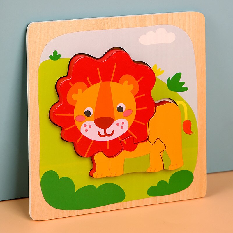 Rompecabezas de madera Montessori para bebés de 1, 2, 3+ años