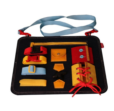 Fidtoy Busy Board para Niños Pequeños – Tablero de Actividades Sensoriales Portátil para Viajes y Aprendizaje