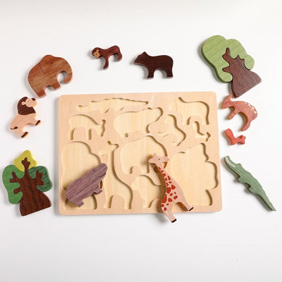 Puzzle Montessori La Forêt en bois