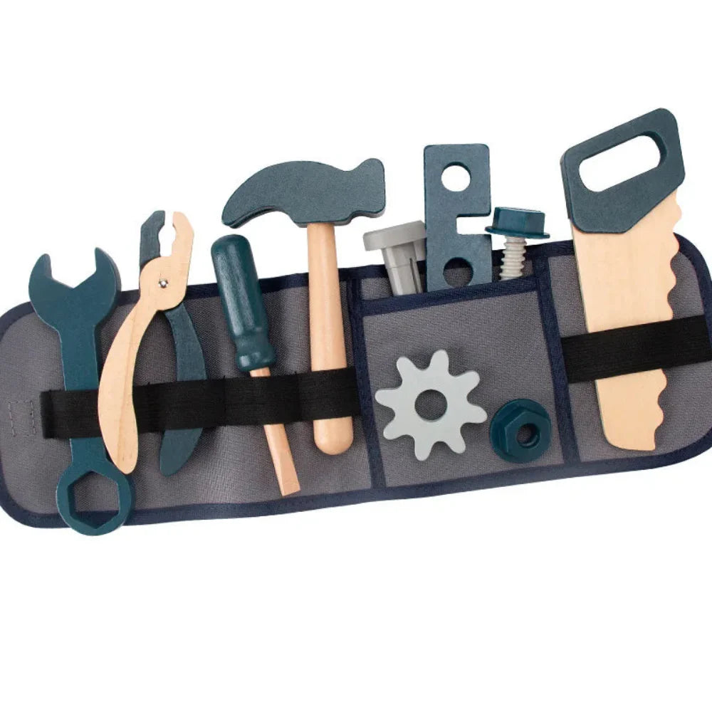 Fidtoy Trousse à outils pour enfants, jeu d'imitation, jouet STEM en bois de réparateur pour les tout-petits de 3 à 6 ans