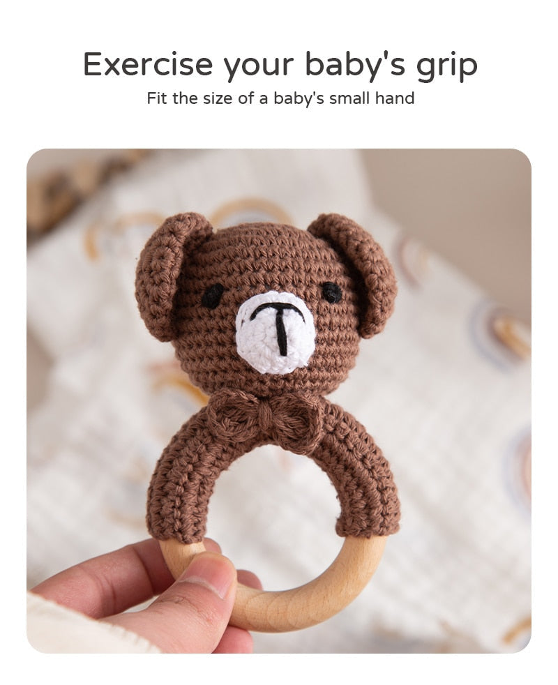 Juguete sensorial para bebés Fidtoy SnuggleBud Sonajero y mordedor
