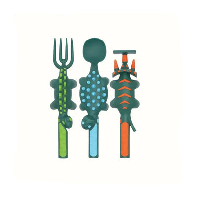 Assiette et couverts dinosaure DinoBite pour enfants