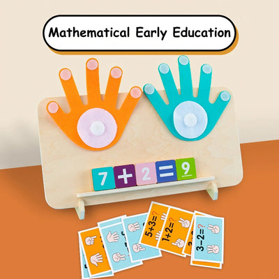 Fidtoy Montessori Math Learning Toy for Kids 3+ Counting Addition Subtraction Board with Number Blocks and Tracing Writing Practice
