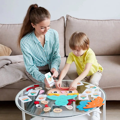 Fidtoy Jeu d'expression faciale Montessori Jouet d'apprentissage des émotions