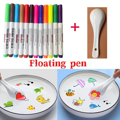 Fidtoy Magic Floating Drawing Pens Kids Water Art Creative Toy Set
