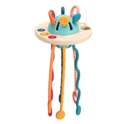 Juguete de dentición de silicona Montessori sensorial ovni