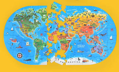 GeoMap – Educativo y divertido – Puzle de mapa mundial para el suelo