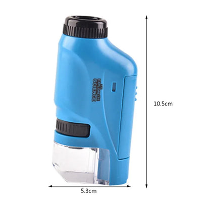 Fidtoy Microscopio de Bolsillo para Niños 60X 120X Juguete Educativo de Ciencia STEM Portátil