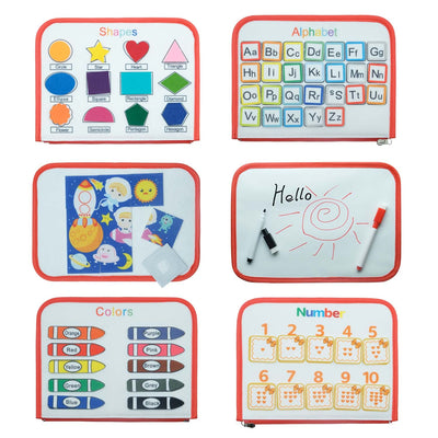 Fidtoy Montessori Busy Board for Toddlers – 8-in-1 Preschool Activity Board, Travel Learning Toy, Fine Motor Skills Busy Book