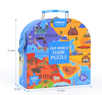 GeoMap – Educativo y divertido – Puzle de mapa mundial para el suelo