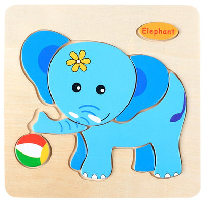 Ensemble de puzzles en bois Montessori motif dessin animé n°4