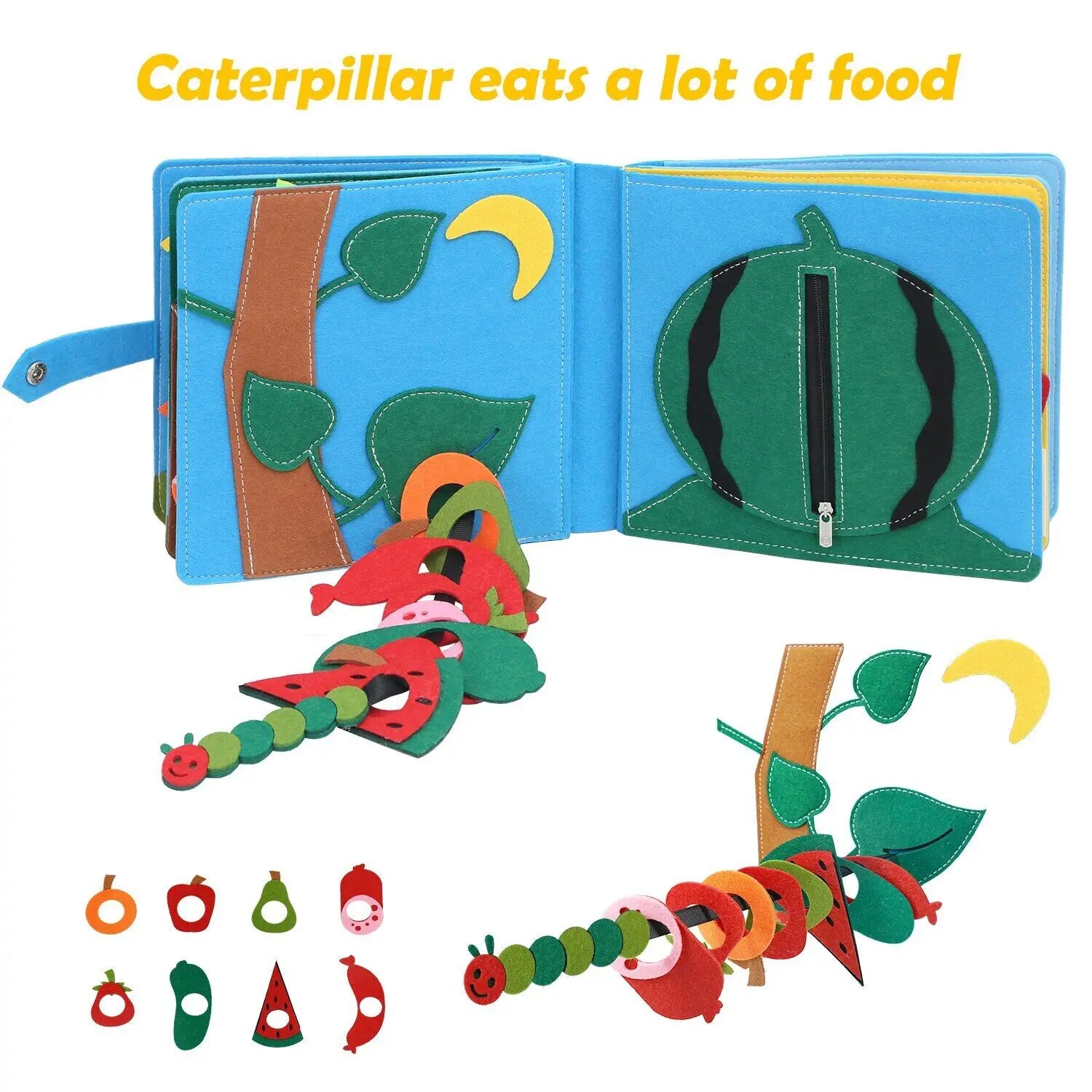Montessori Wooden Busy Book for Toddlers – Dressing Skills Learning Toy
