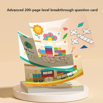 Fidtoy Blocs magnétiques en bois – Jouet éducatif créatif pour enfants